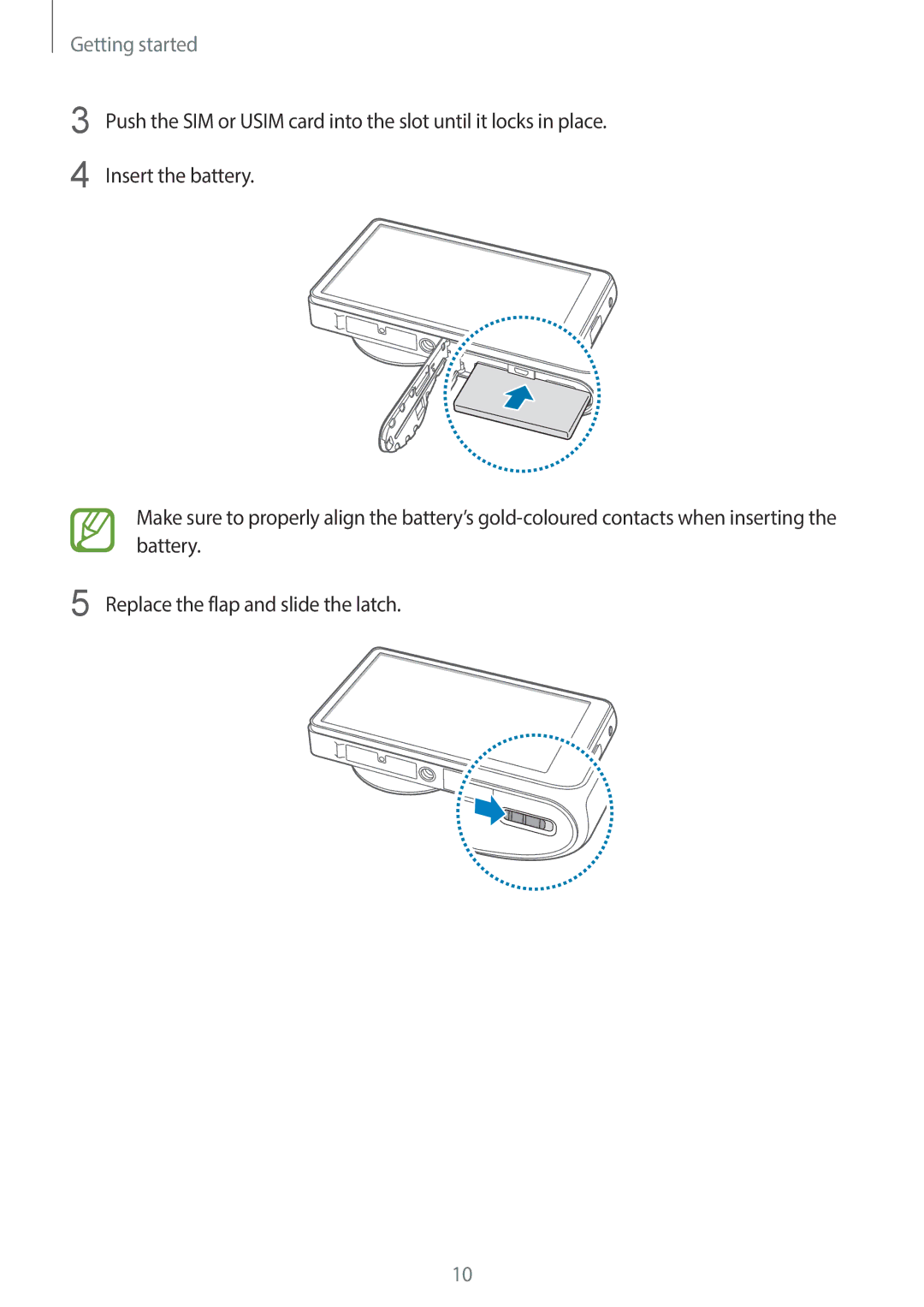 Samsung EK-GC100 user manual Getting started 