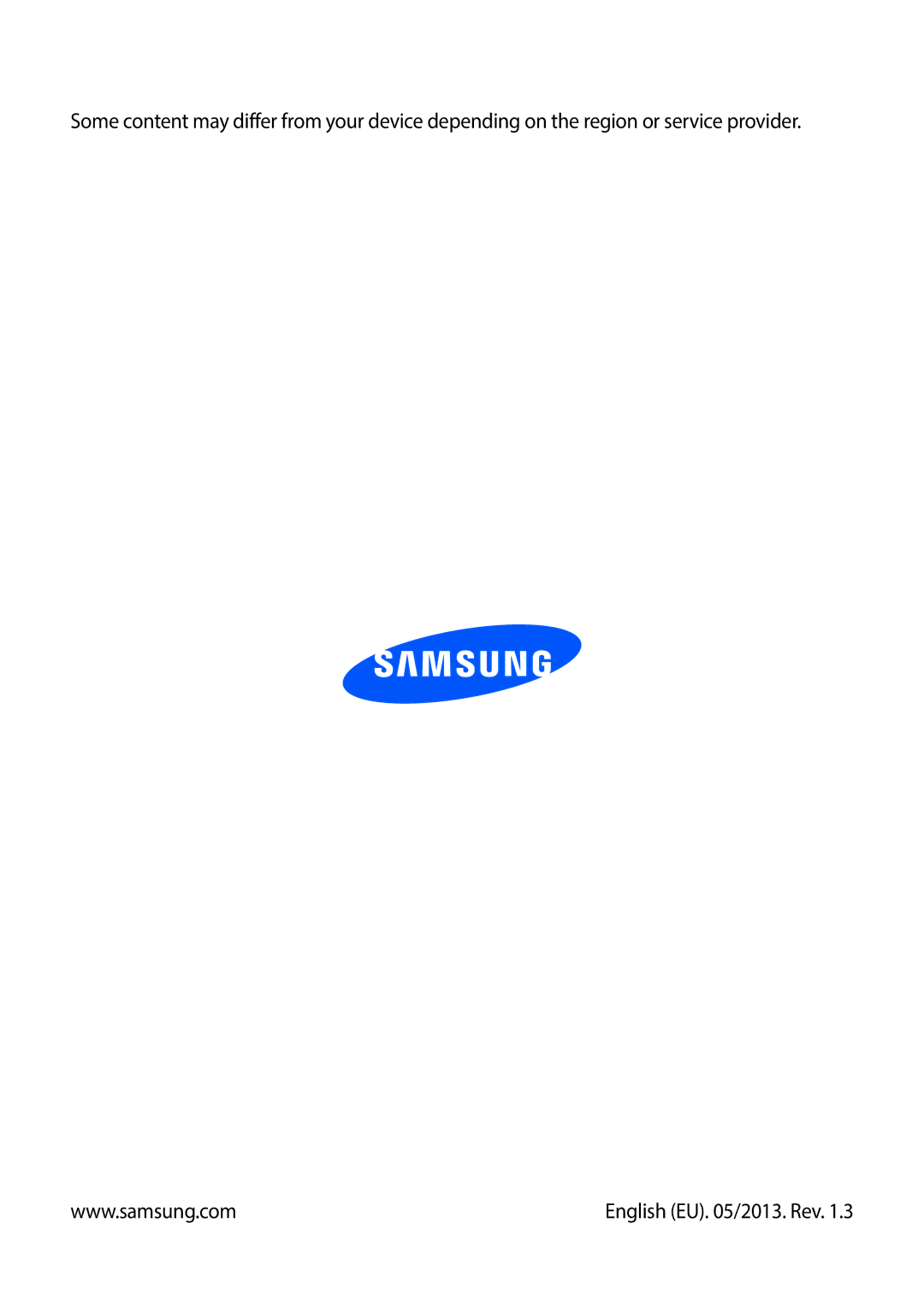 Samsung EK-GC100 user manual English EU /2013. Rev 