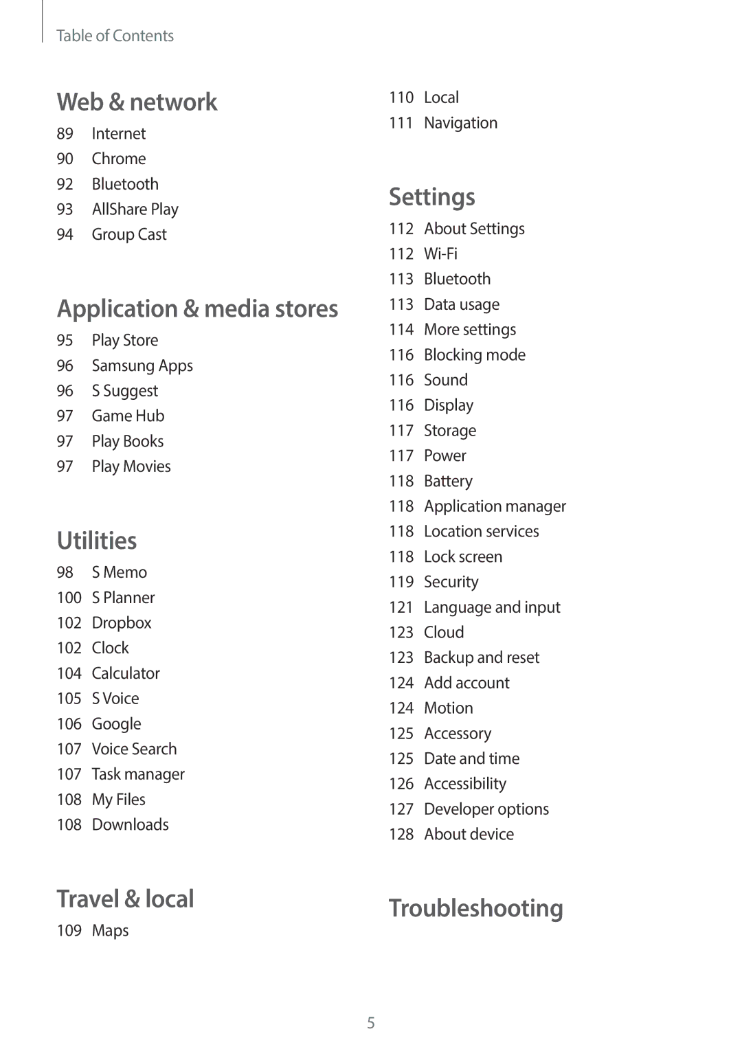 Samsung EK-GC100 user manual Travel & local 