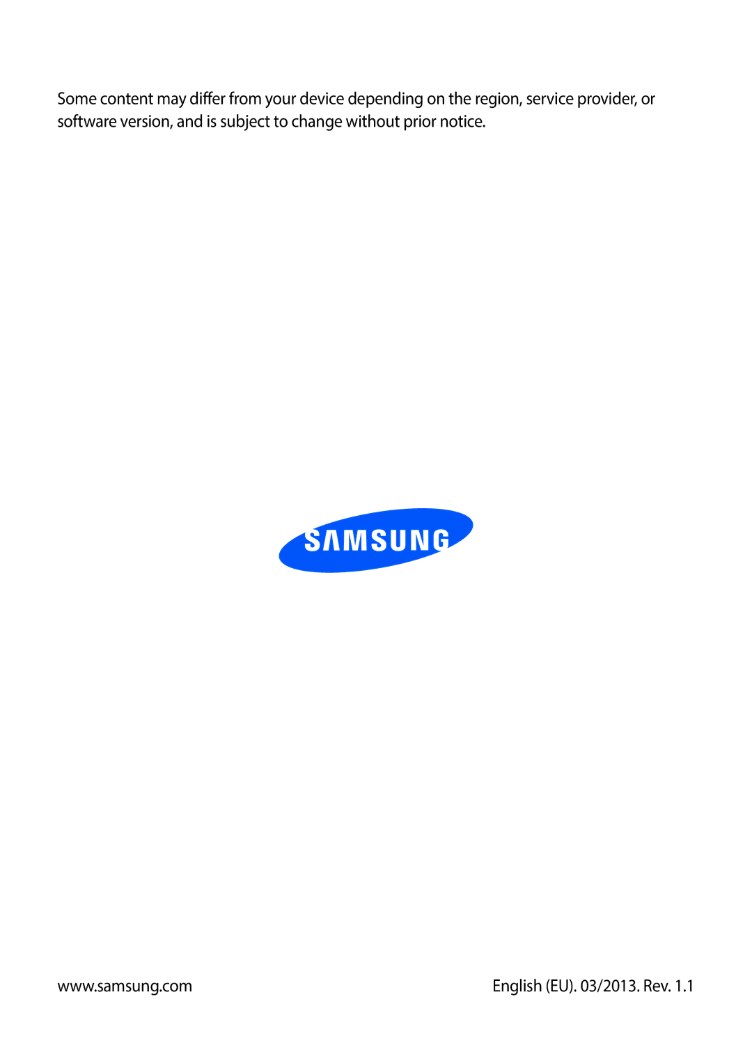 Samsung EK-GC110ZWAXAR user manual English EU /2013. Rev 