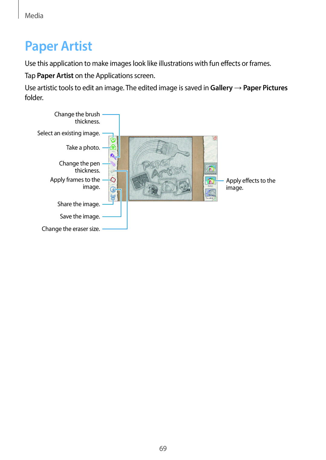 Samsung EK-GC110ZWAXAR user manual Paper Artist 