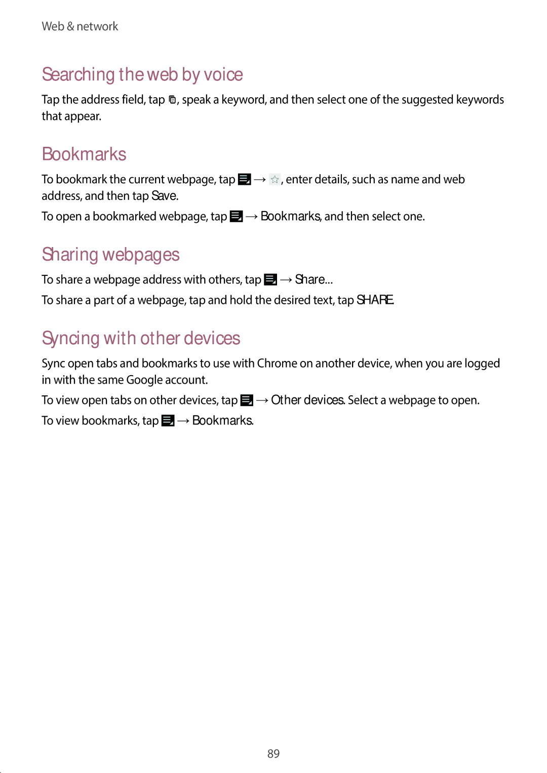 Samsung EK-GC110ZWAXAR user manual Syncing with other devices 