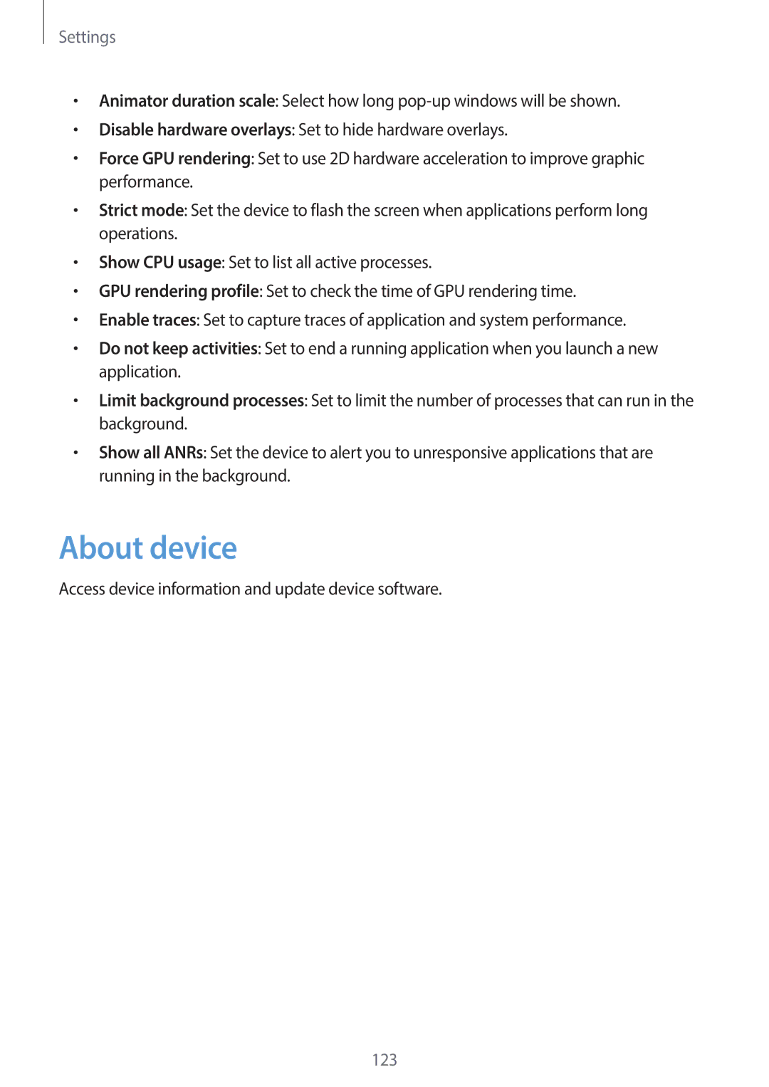 Samsung EK-GC120ZWAVZW, EK-GC120BKAVZW user manual About device 