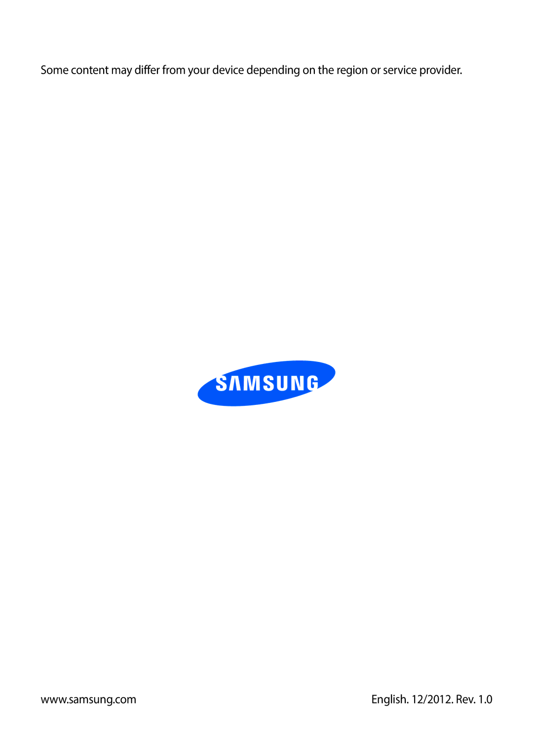 Samsung EK-GC120ZWAVZW, EK-GC120BKAVZW user manual English /2012. Rev 