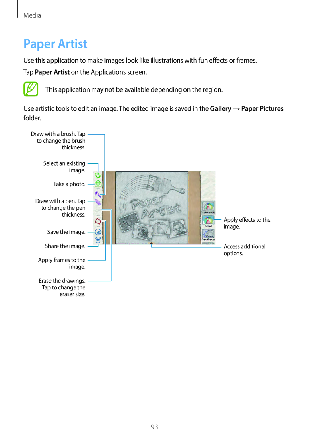 Samsung EKGC200ZWAXA, EKGC200ZKAXA user manual Paper Artist 