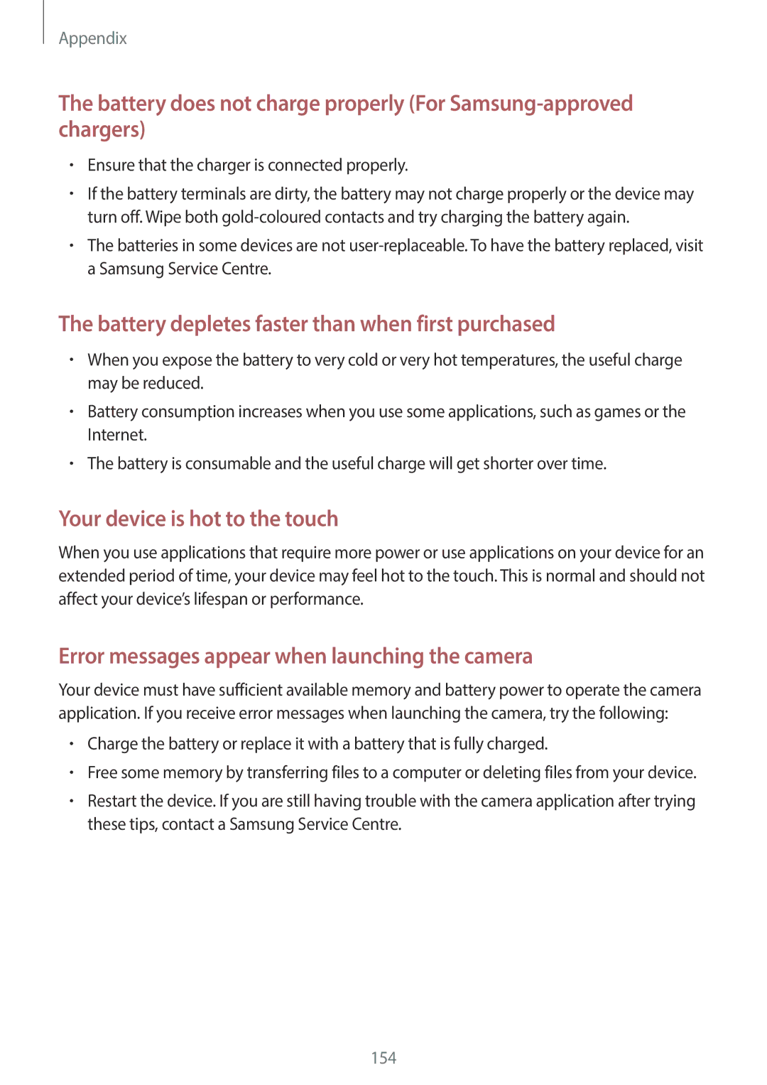 Samsung EK-GC200ZWAXAR, EKGC200ZWAXAR, EK-GC200ZKAXAR, EKGC200ZKAXAR Battery depletes faster than when first purchased 