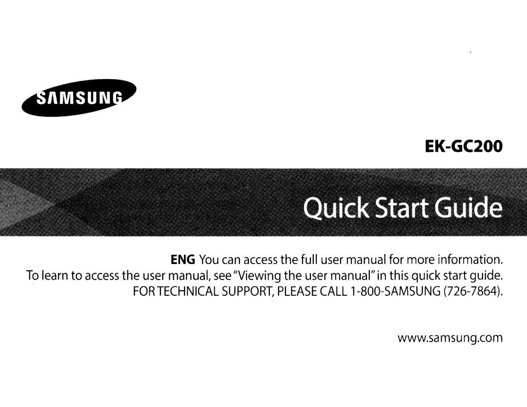 Samsung EKGC200ZKAXAR, EKGC200ZWAXAR, EK-GC200ZKAXAR, EK-GC200ZWAXAR user manual 