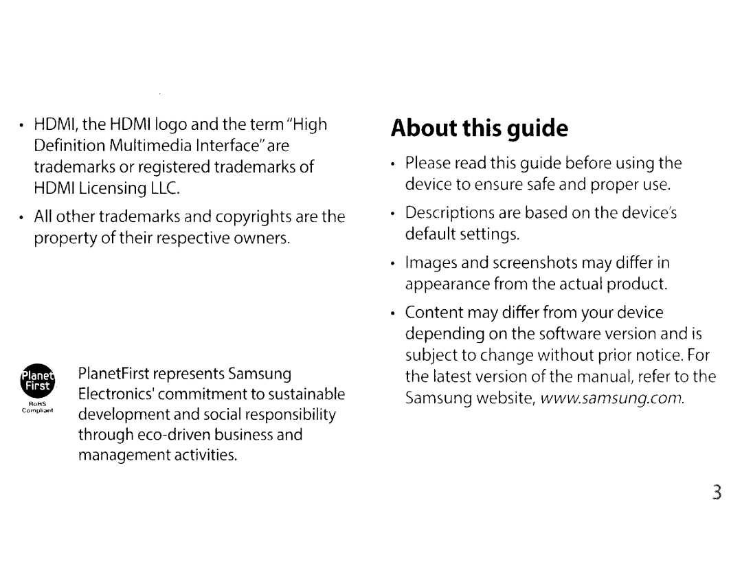 Samsung EK-GC200ZKAXAR, EKGC200ZWAXAR, EK-GC200ZWAXAR, EKGC200ZKAXAR user manual About this guide 