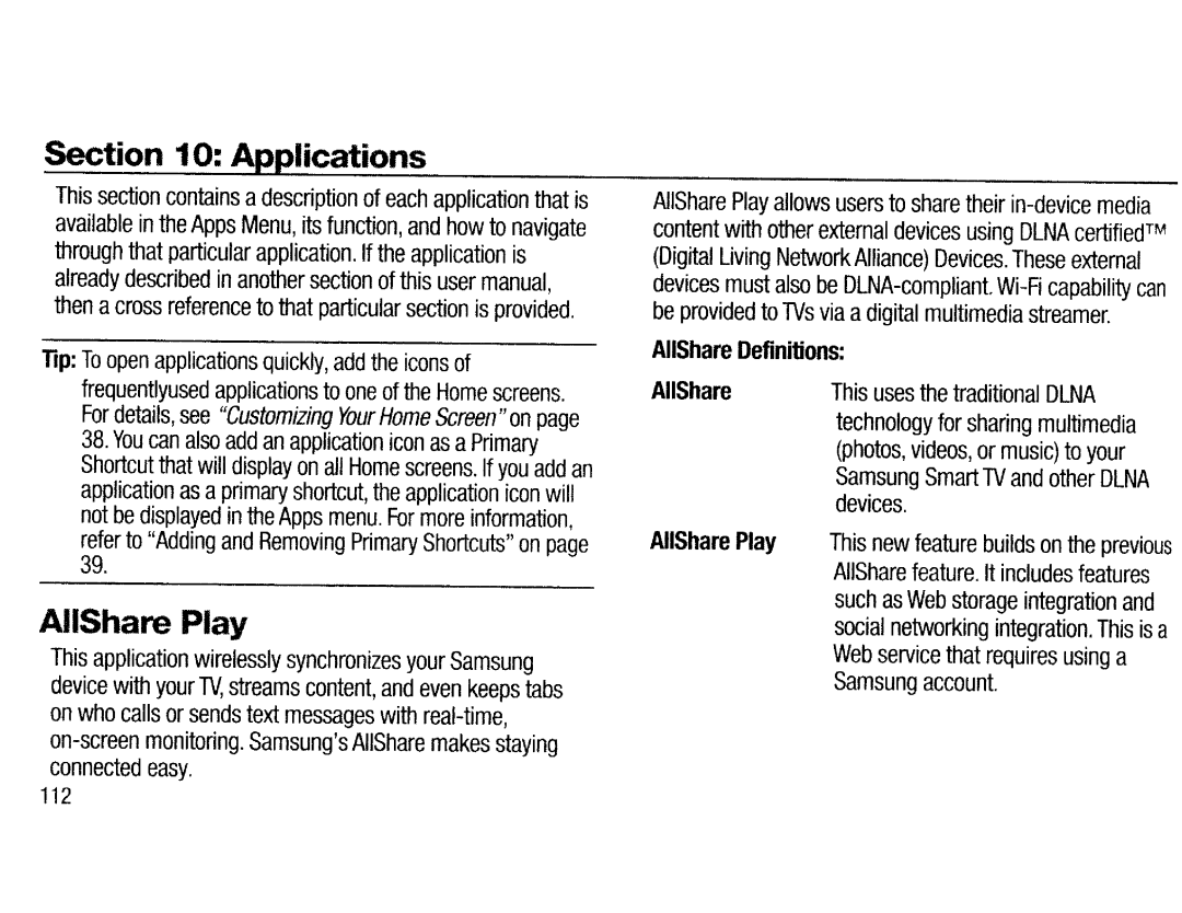 Samsung EK-GC200ZWAXAR, EKGC200ZWAXAR, EK-GC200ZKAXAR, EKGC200ZKAXAR user manual Must also be Dlna 