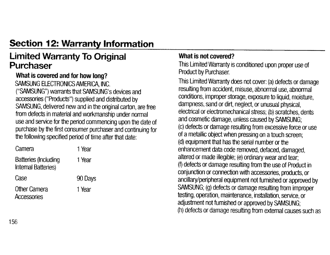 Samsung EK-GC200ZWAXAR, EKGC200ZWAXAR, EK-GC200ZKAXAR Warrants that SAMSUNGsdevices, Products supplied and distributed by 