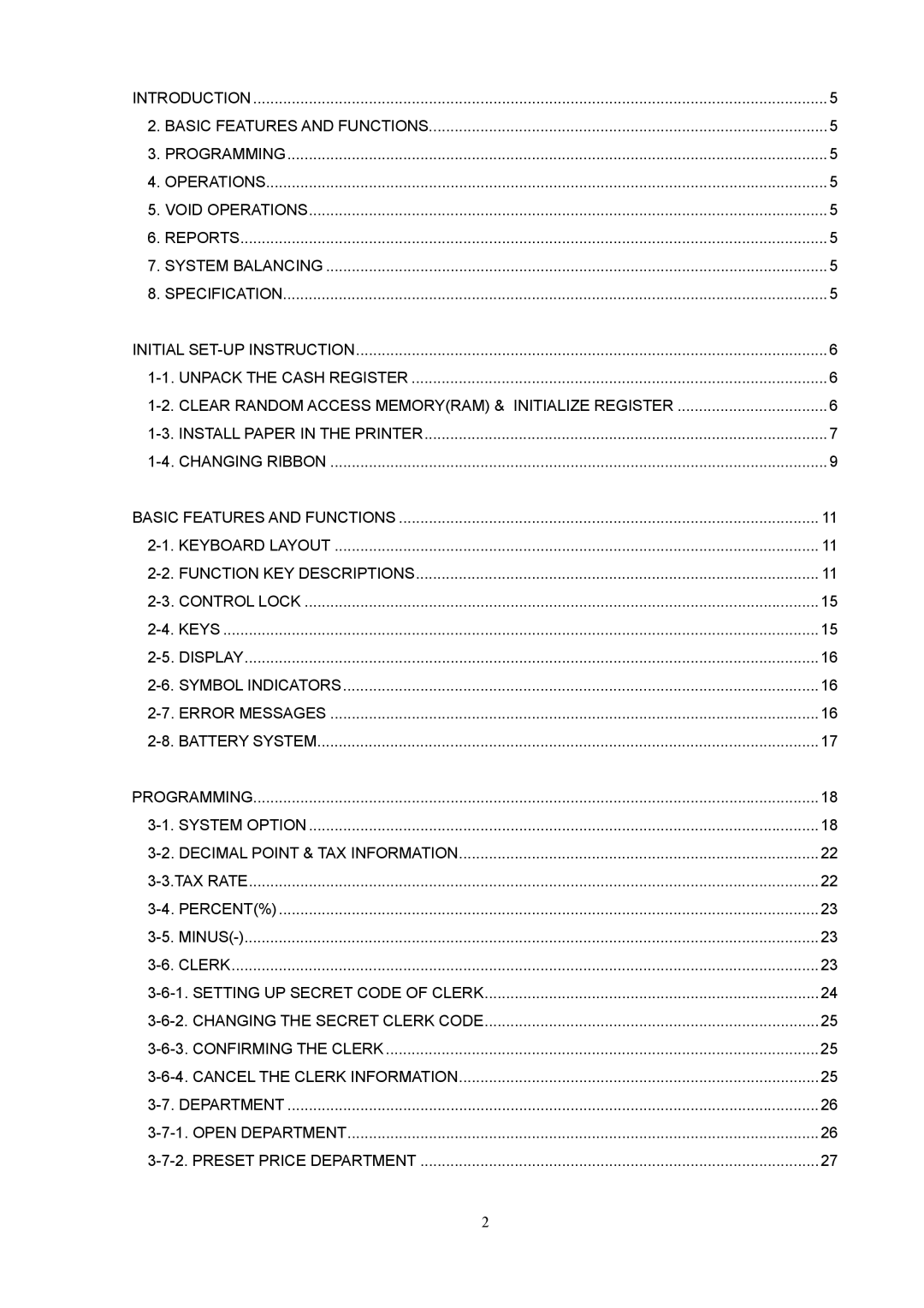 Samsung electronic cash register manual Keys 