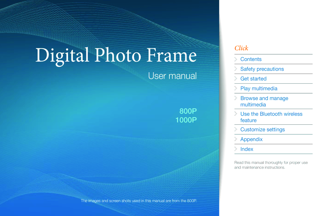 Samsung EMM-E6 user manual Digital Photo Frame 