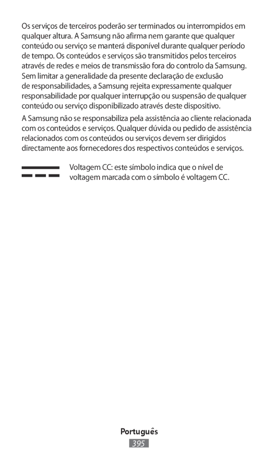 Samsung EO-BG920BLEGWW, EO-BG920BFEGWW, EJ-FT820BSEGDE, EJ-FT820BSEGFR, EO-BG920BBEGWW, EO-SG710CSEGWW manual Português 