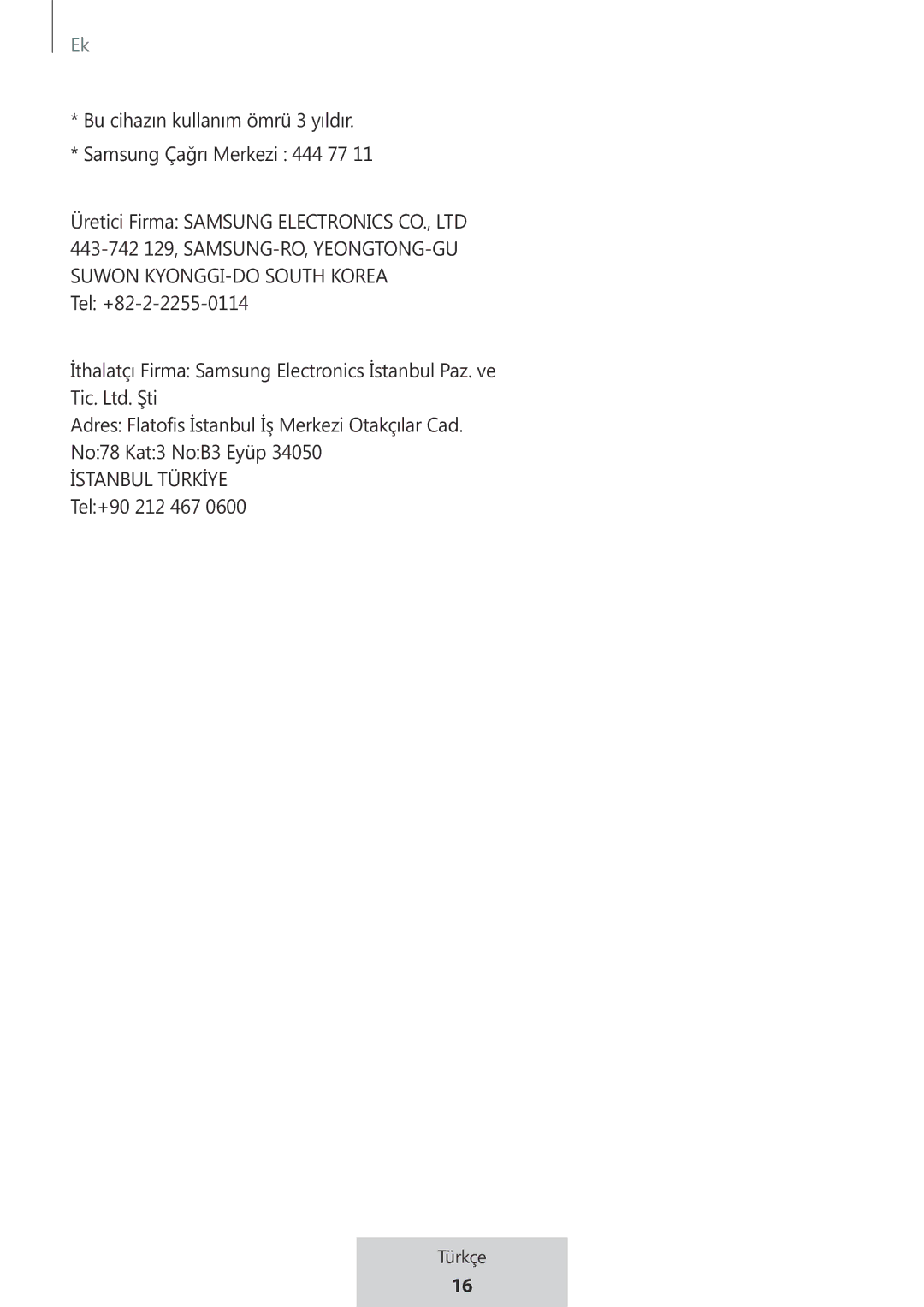 Samsung EO-MG920BBEGRU manual İstanbul Türkİye 