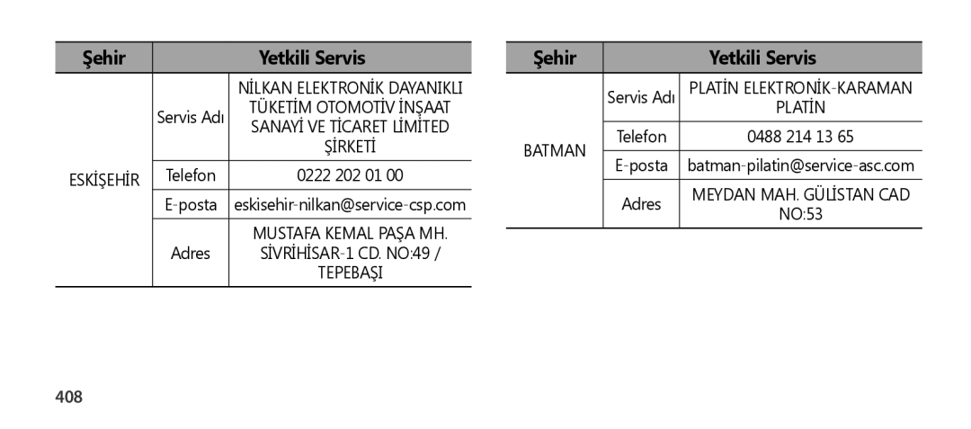 Samsung EO-SG900DSEDWW, EO-SG900DSEGWW, EO-SG900DREGWW, EO-SG900DBEGWW, EO-SG900DLEGWW, EO-SG900DREDWW, EO-SG900DBEDWW manual 408 