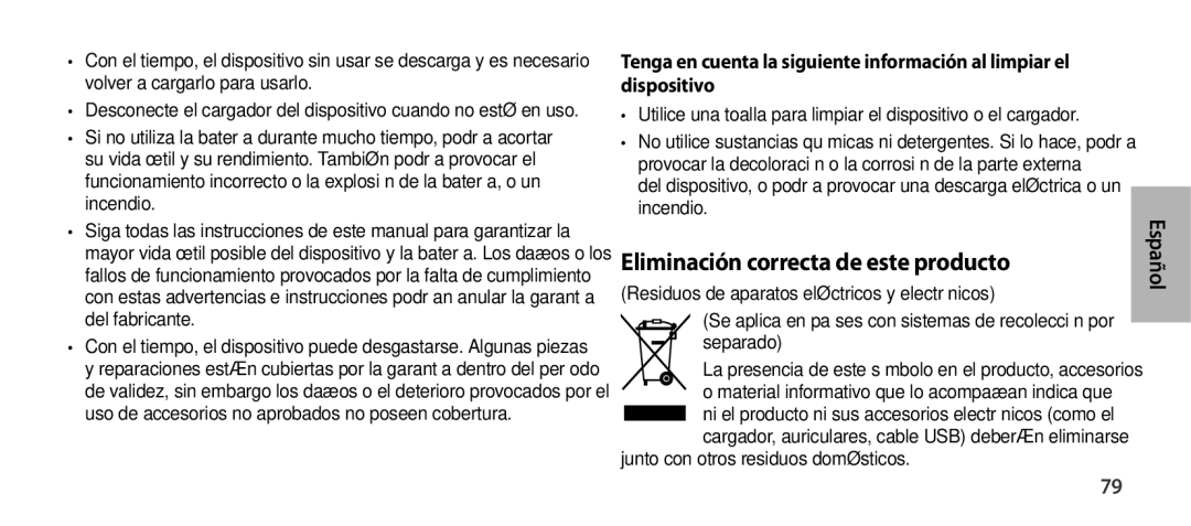 Samsung EO-SG900DREGWW, EO-SG900DSEGWW manual Eliminación correcta de este producto, Junto con otros residuos domésticos 