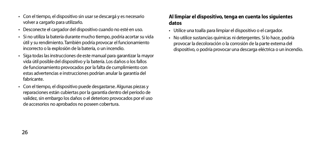 Samsung EO-SG900DSEGWW, EO-SG900DREGWW, EO-SG900DBEGWW manual Utilice una toalla para limpiar el dispositivo o el cargador 