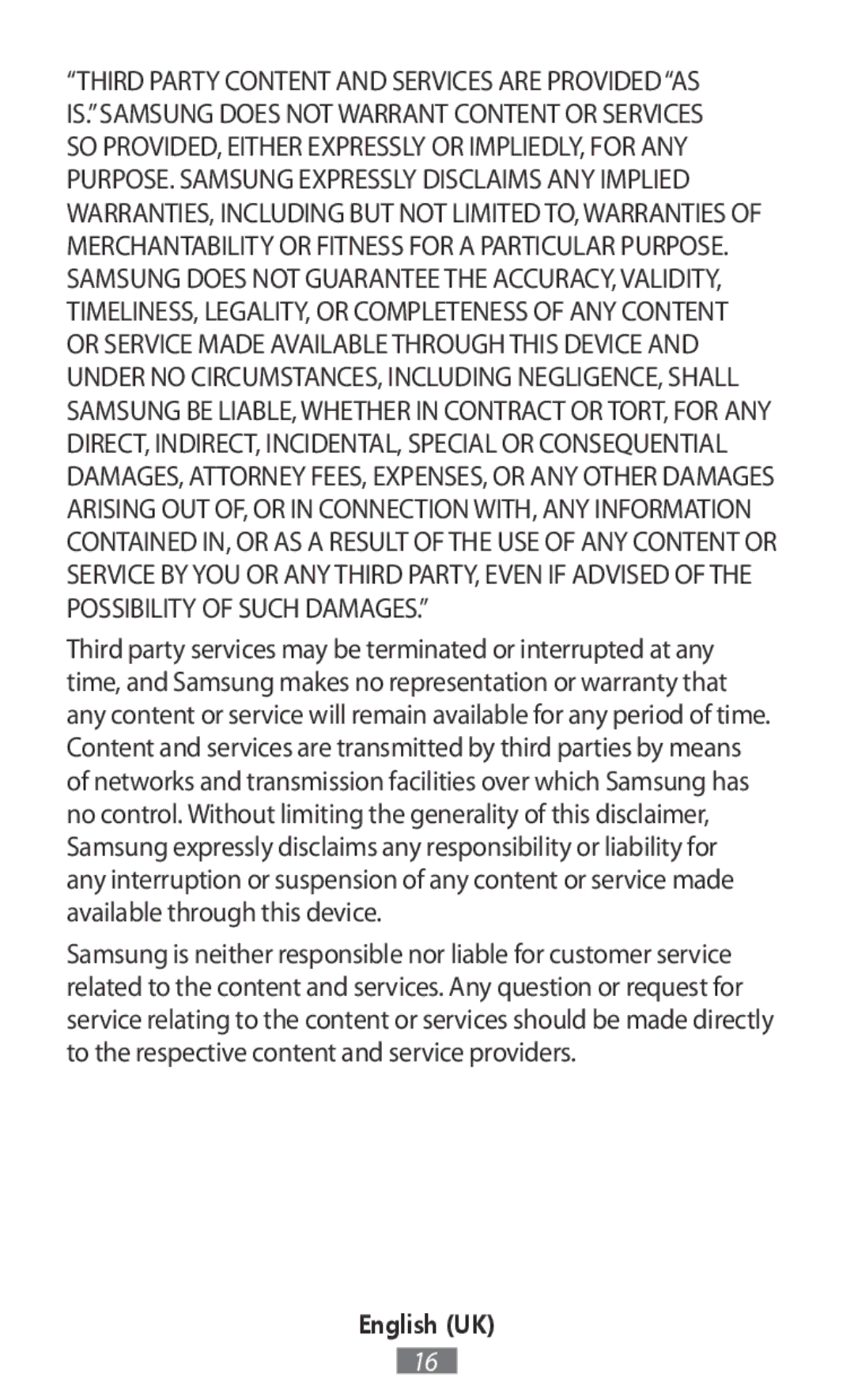 Samsung EB-PN920RLEGWW, EP-TG930BSEGWW, EP-TG935BSEGWW, EB-PN920USEGWW, EB-PJ200BLEGWW, EB-PN920UFEGWW manual English UK 