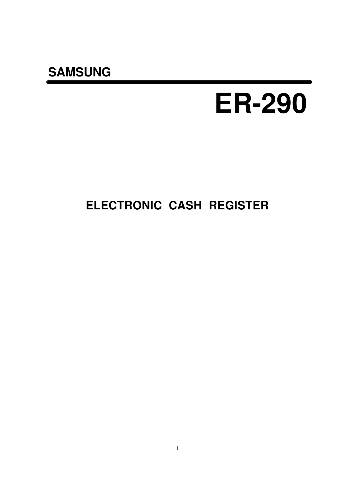 Samsung ER-290 manual 