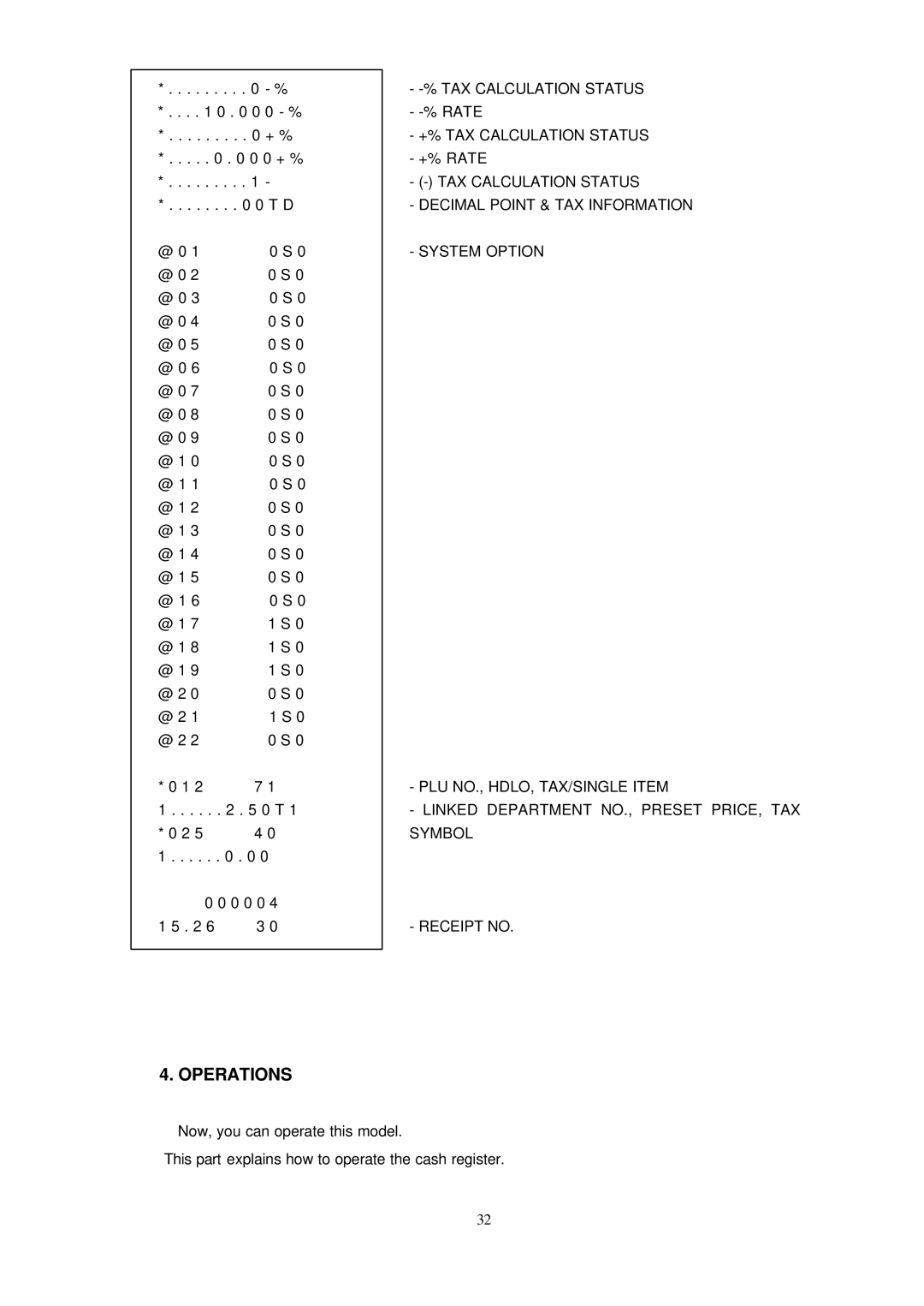 Samsung ER-290 manual Operations 