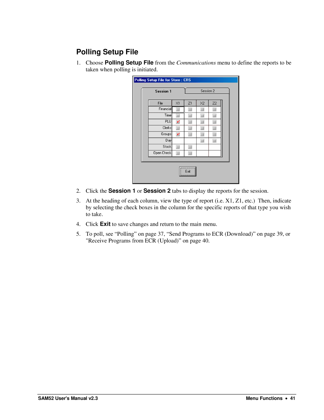 Samsung SAM52M, ER-5200M user manual Polling Setup File 