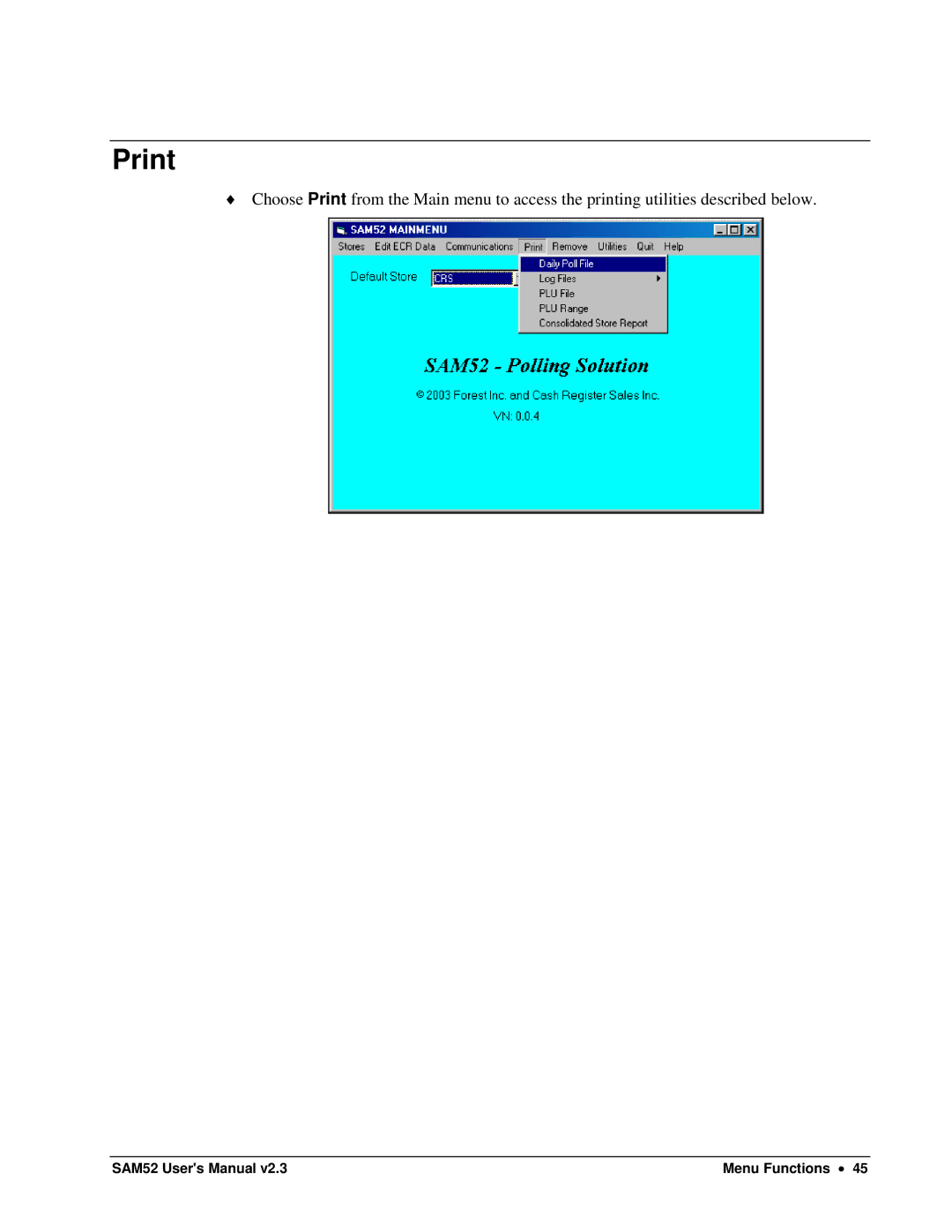 Samsung SAM52M, ER-5200M user manual Print 