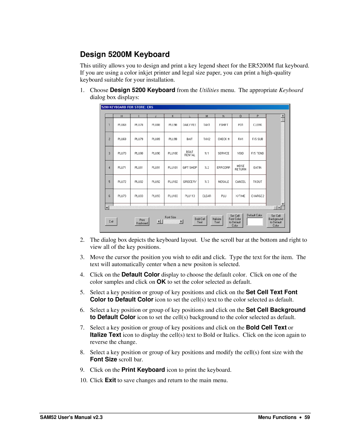 Samsung SAM52M, ER-5200M user manual Design 5200M Keyboard 