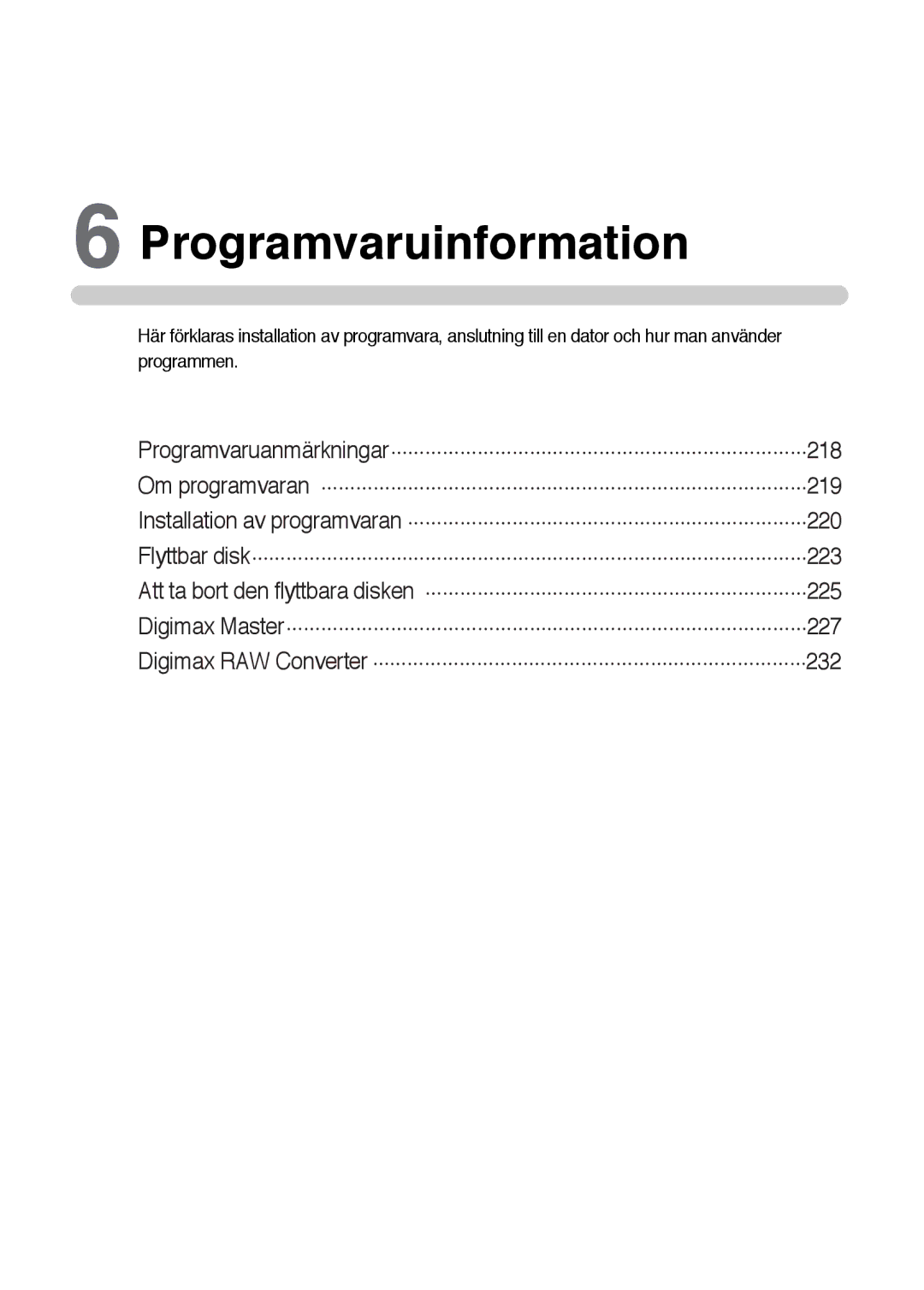 Samsung ER-GX10ZBBA/DK, ER-GX10ZBBB/SE, ER-GX10ZBBH/DE, ER-GX10ZBBB/DE manual Programvaruinformation 