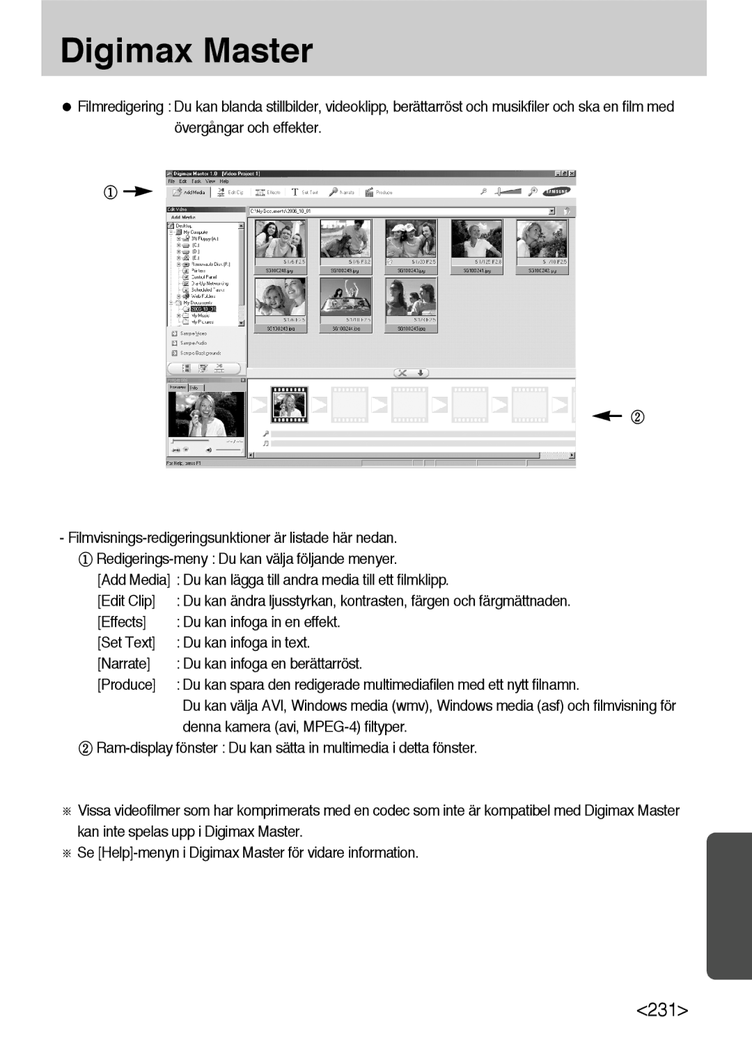 Samsung ER-GX10ZBBB/SE, ER-GX10ZBBH/DE, ER-GX10ZBBA/DK, ER-GX10ZBBB/DE manual 231 