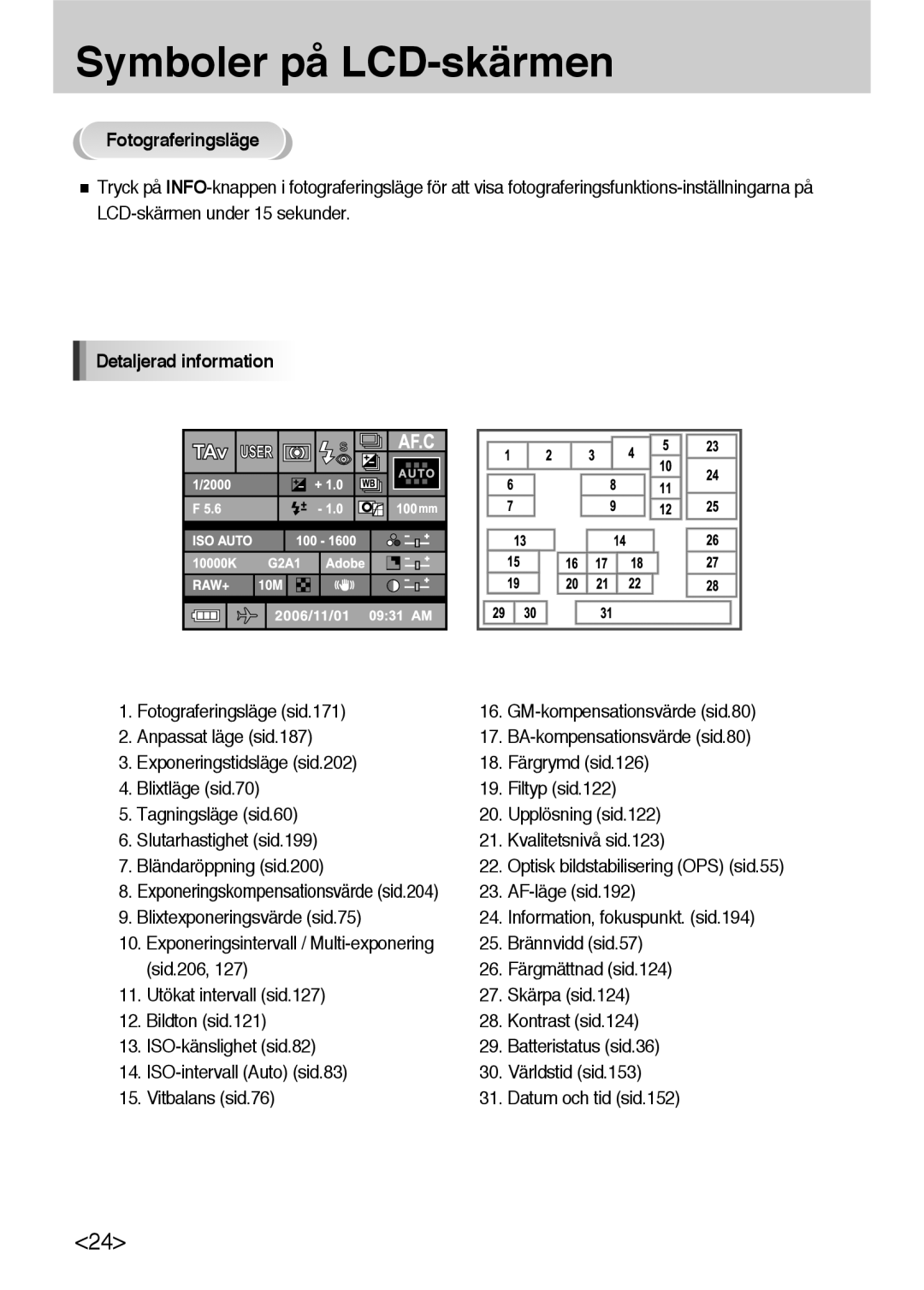 Samsung ER-GX10ZBBH/DE, ER-GX10ZBBB/SE, ER-GX10ZBBA/DK, ER-GX10ZBBB/DE manual Detaljerad information 