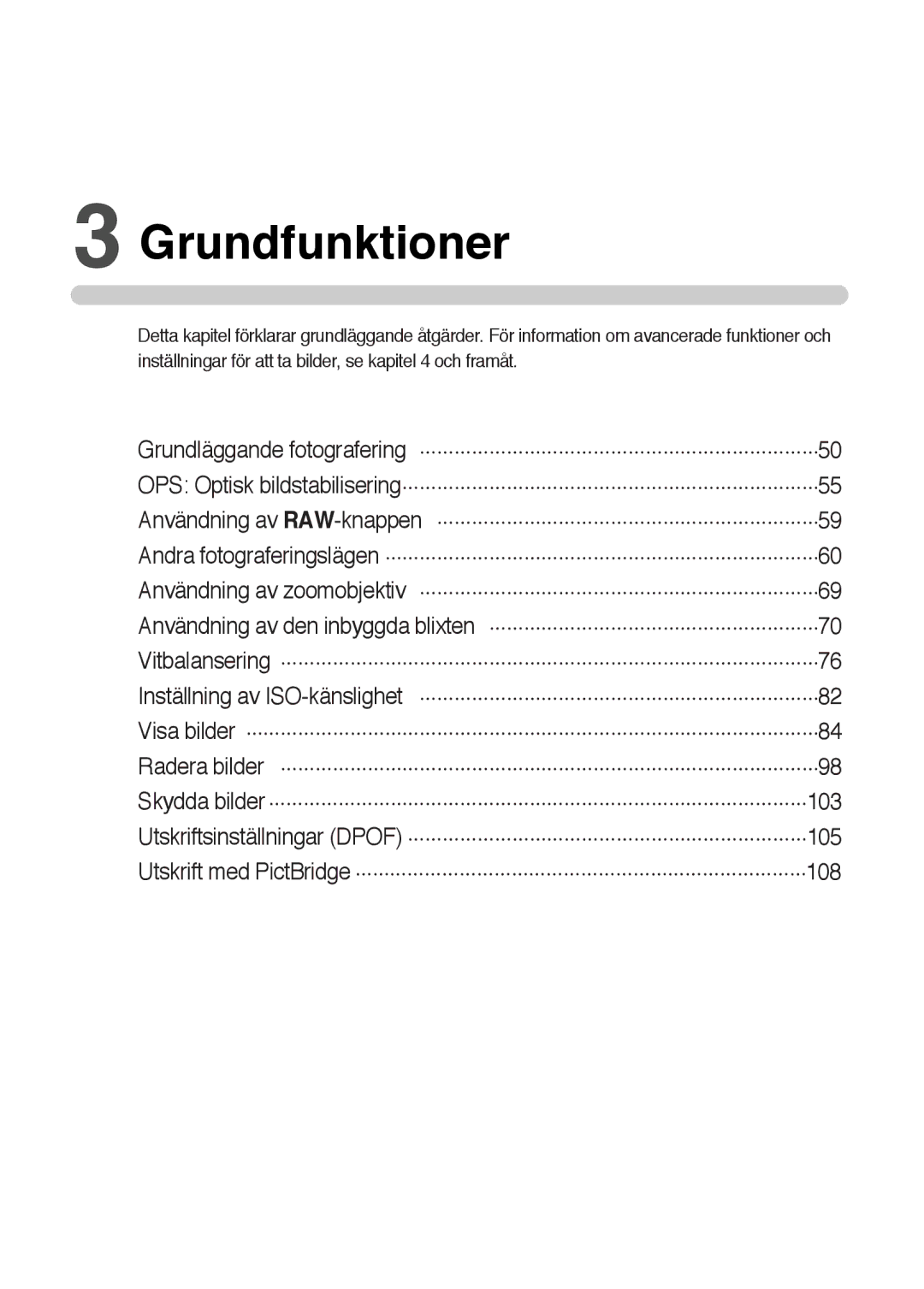 Samsung ER-GX10ZBBA/DK, ER-GX10ZBBB/SE, ER-GX10ZBBH/DE, ER-GX10ZBBB/DE manual Grundfunktioner 