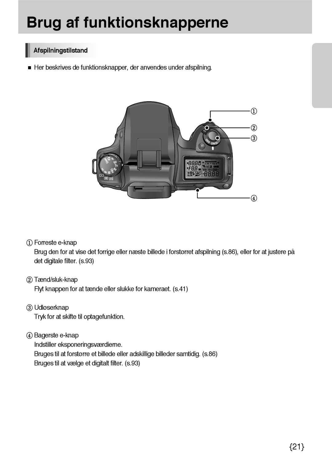 Samsung ER-GX10ZBBA/DK, ER-GX10ZBBB/SE, ER-GX10ZBBH/DE, ER-GX10ZBBB/DE manual Afspilningstilstand 