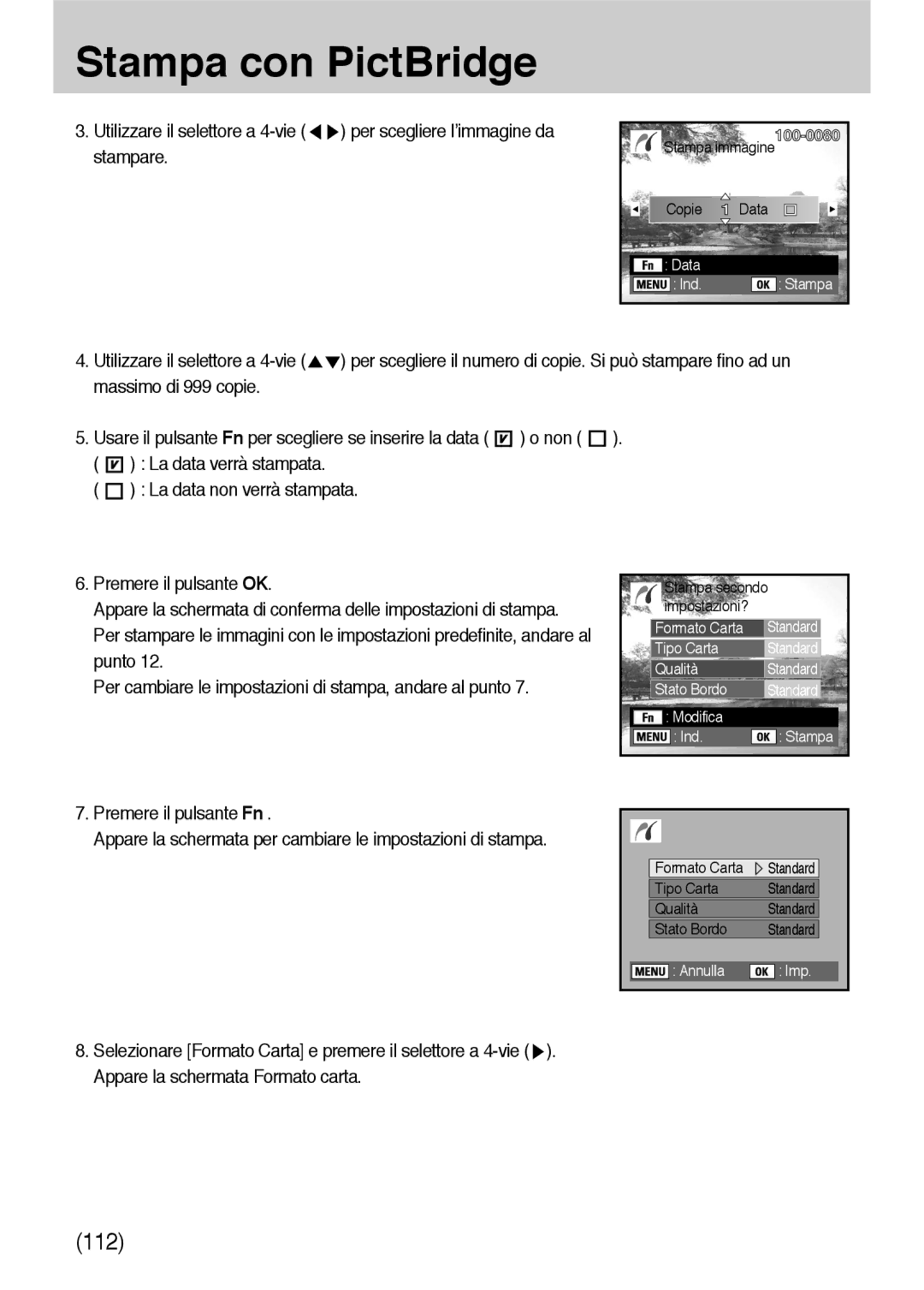 Samsung ER-GX10ZBBB/DE, ER-GX10ZBBH/DE manual Stampare, Punto, Per cambiare le impostazioni di stampa, andare al punto 