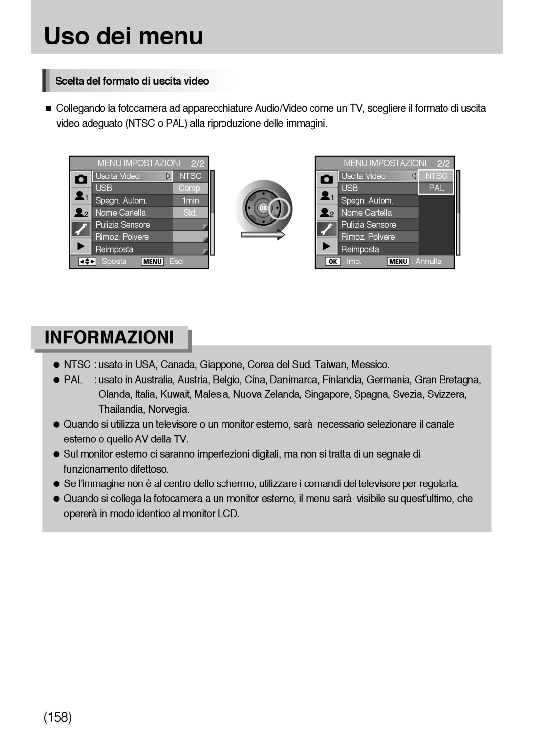 Samsung ER-GX10ZBBA/IT, ER-GX10ZBBH/DE, ER-GX10ZBBB/DE, ER-GX10ZBBB/IT, ER-GX10ZBBD/IT Scelta del formato di uscita video 