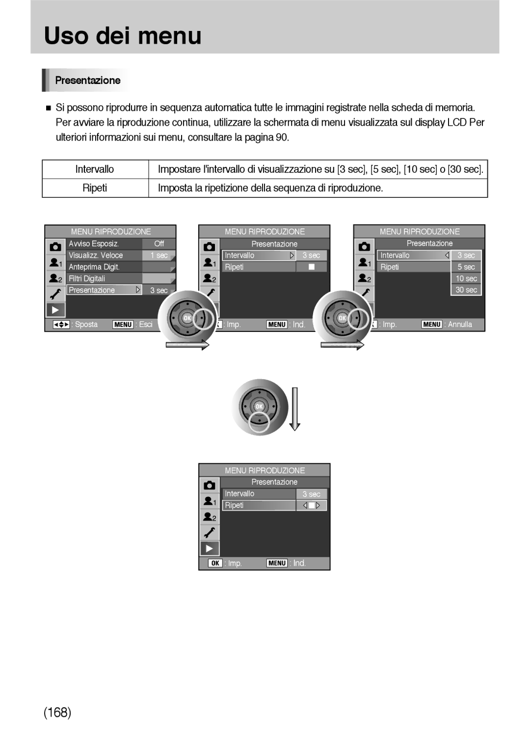 Samsung ER-GX10ZBBB/DE, ER-GX10ZBBH/DE, ER-GX10ZBBB/IT Presentazione, Imposta la ripetizione della sequenza di riproduzione 