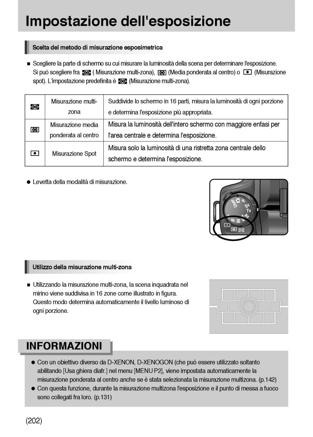 Samsung ER-GX10ZBBH/DE manual Scelta del metodo di misurazione esposimetrica, Determina lesposizione più appropriata 