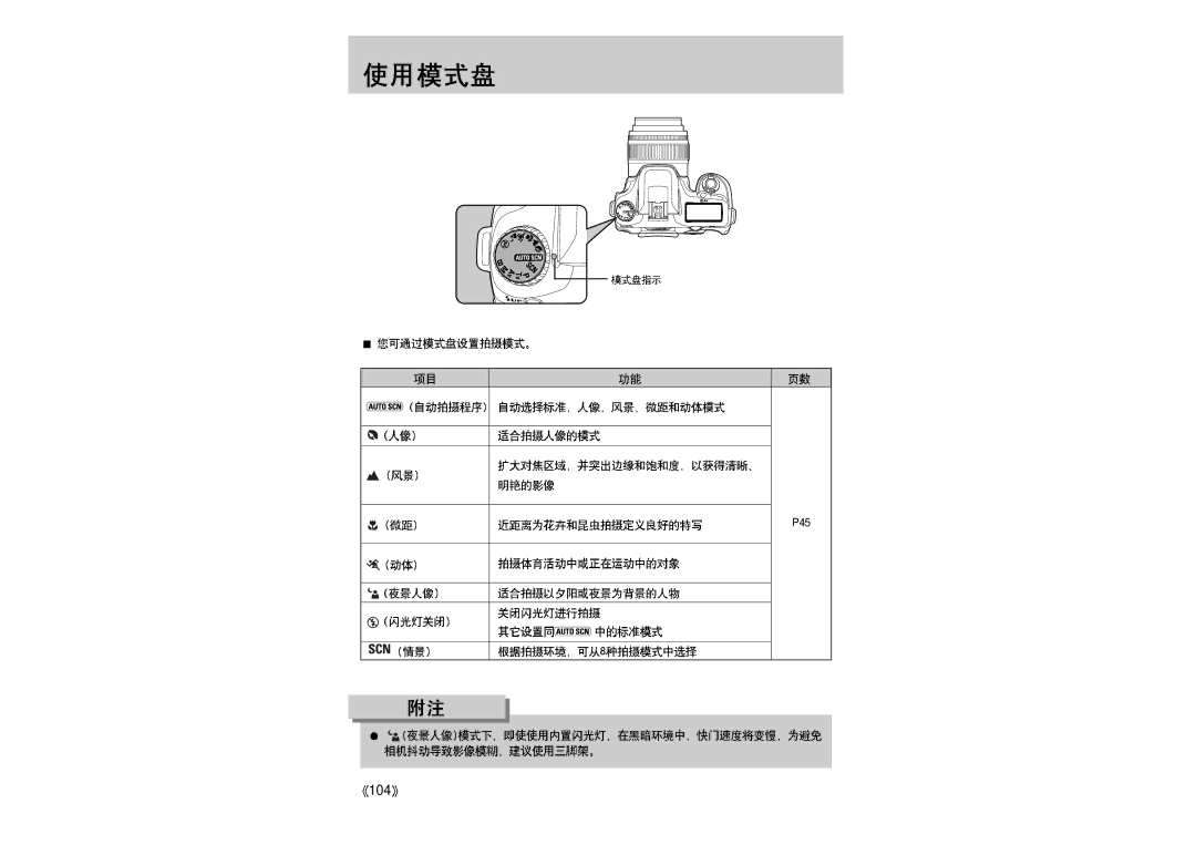 Samsung ER-GX1LZBBA/E1 manual 104 