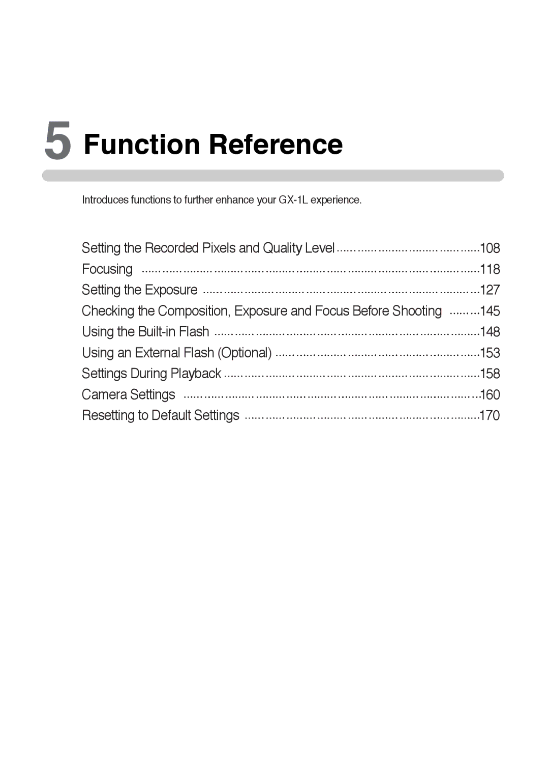 Samsung ER-GX1LZBAB, ER-GX1LZBBA/FR, ER-GX1LZBBA/E1, ER-GX1LZBAA, ER-GX1LZBBA/US, ER-GX1LZBBA/GB manual Function Reference 