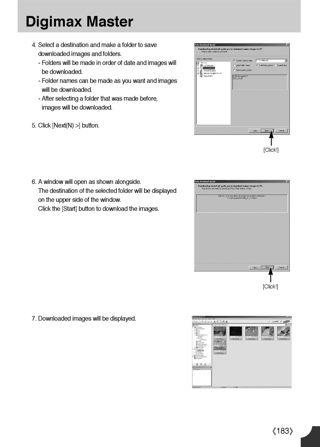 Samsung ER-GX1LZBAA, ER-GX1LZBBA/FR, ER-GX1LZBBA/E1, ER-GX1LZBAB, ER-GX1LZBBA/US manual Downloaded images will be displayed 