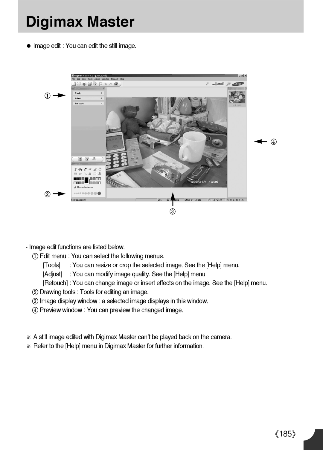 Samsung ER-GX1LZBBA/US, ER-GX1LZBBA/FR, ER-GX1LZBBA/E1, ER-GX1LZBAA, ER-GX1LZBAB, ER-GX1LZBBA/GB, ER-GX1LZBBA/NL manual 185 