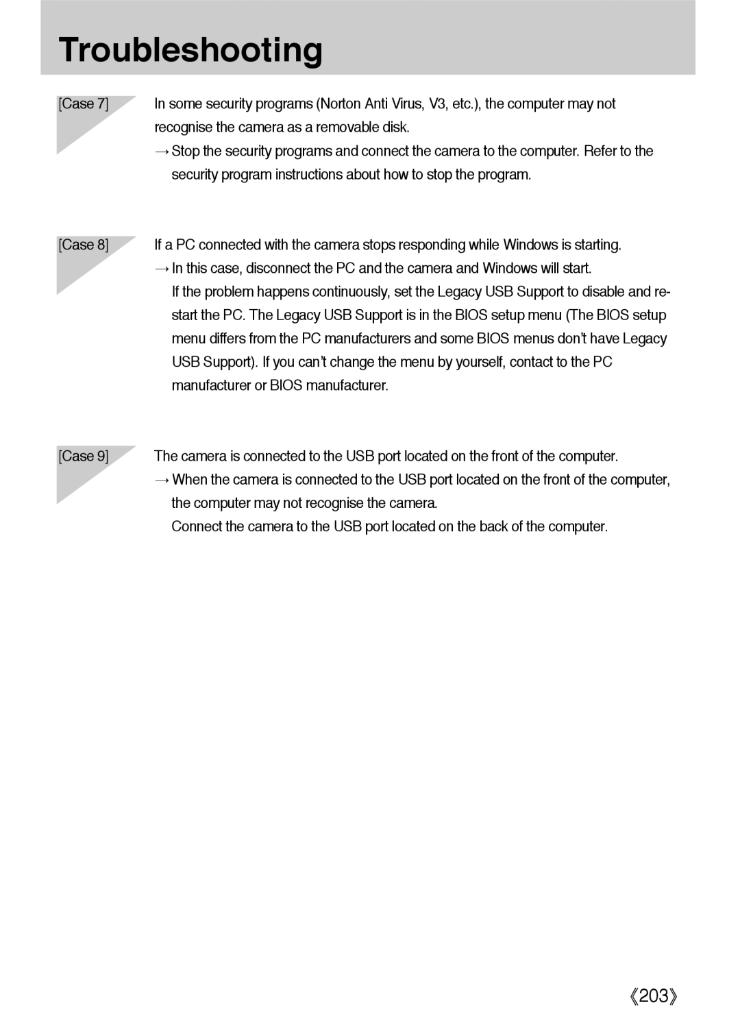 Samsung ER-GX1LZBBA/E1, ER-GX1LZBBA/FR manual Recognise the camera as a removable disk, Manufacturer or Bios manufacturer 