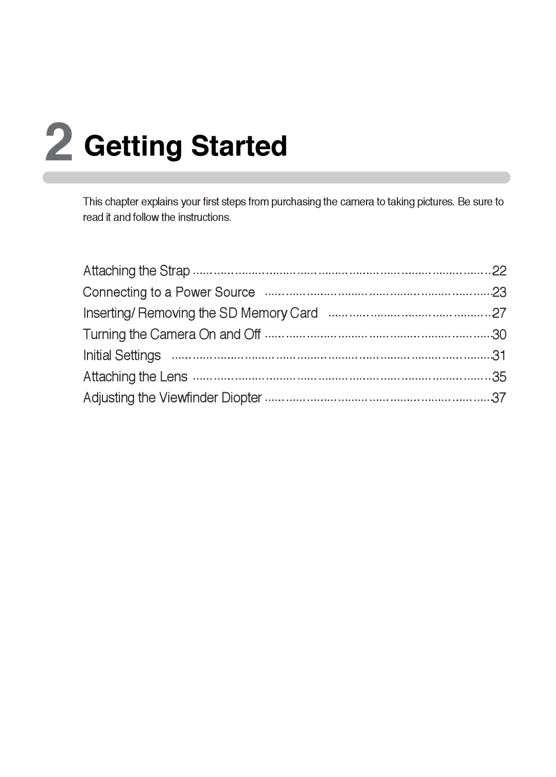 Samsung ER-GX1LZBBA/E1, ER-GX1LZBBA/FR, ER-GX1LZBAA, ER-GX1LZBAB, ER-GX1LZBBA/US, ER-GX1LZBBA/GB manual Getting Started 