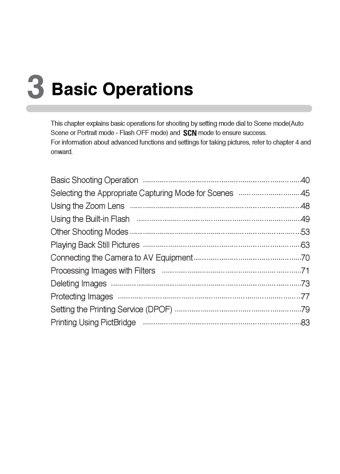 Samsung ER-GX1LZBBA/GB, ER-GX1LZBBA/FR, ER-GX1LZBBA/E1, ER-GX1LZBAA, ER-GX1LZBAB, ER-GX1LZBBA/US manual Basic Operations 