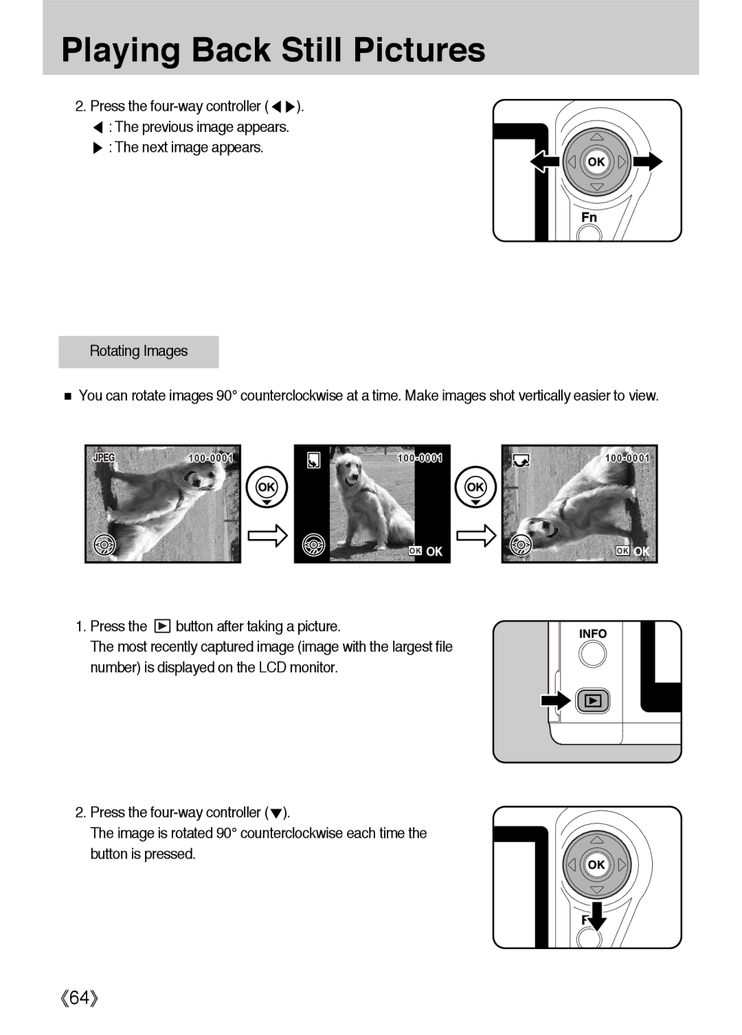 Samsung ER-GX1LZBAA, ER-GX1LZBBA/FR, ER-GX1LZBBA/E1, ER-GX1LZBAB, ER-GX1LZBBA/US manual Next image appears Rotating Images 