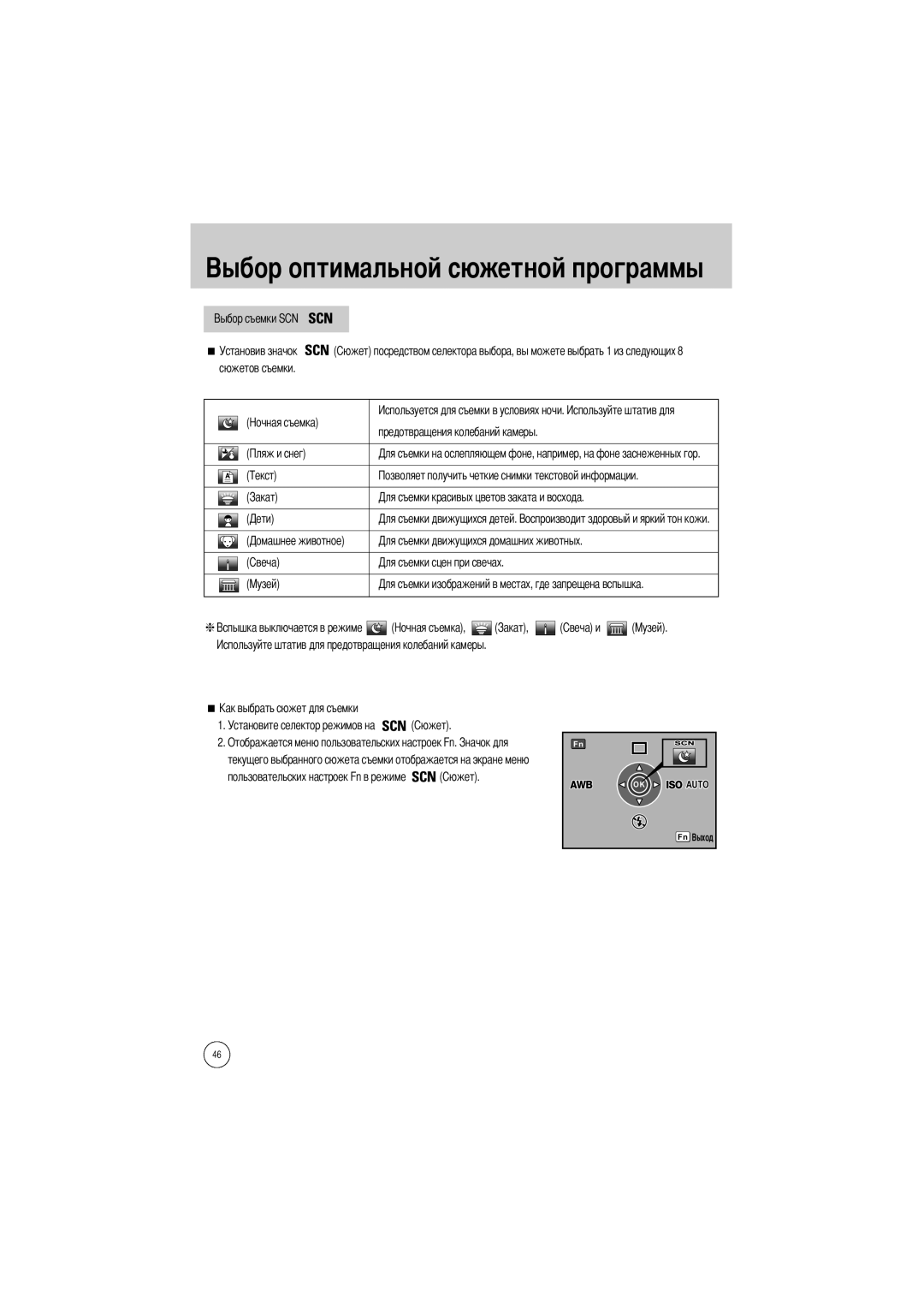 Samsung ER-GX1LZBBA/GB, ER-GX1LZBBA/FR, ER-GX1LZBBA/E1, ER-GX1LZBAA, ER-GX1LZBAB manual Пользовательских настроек Fn в режиме 