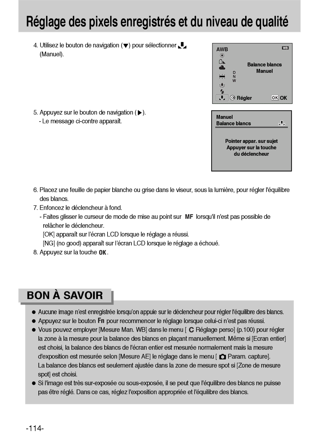 Samsung ER-GX1LZBBA/E1, ER-GX1LZBBA/FR manual 114 