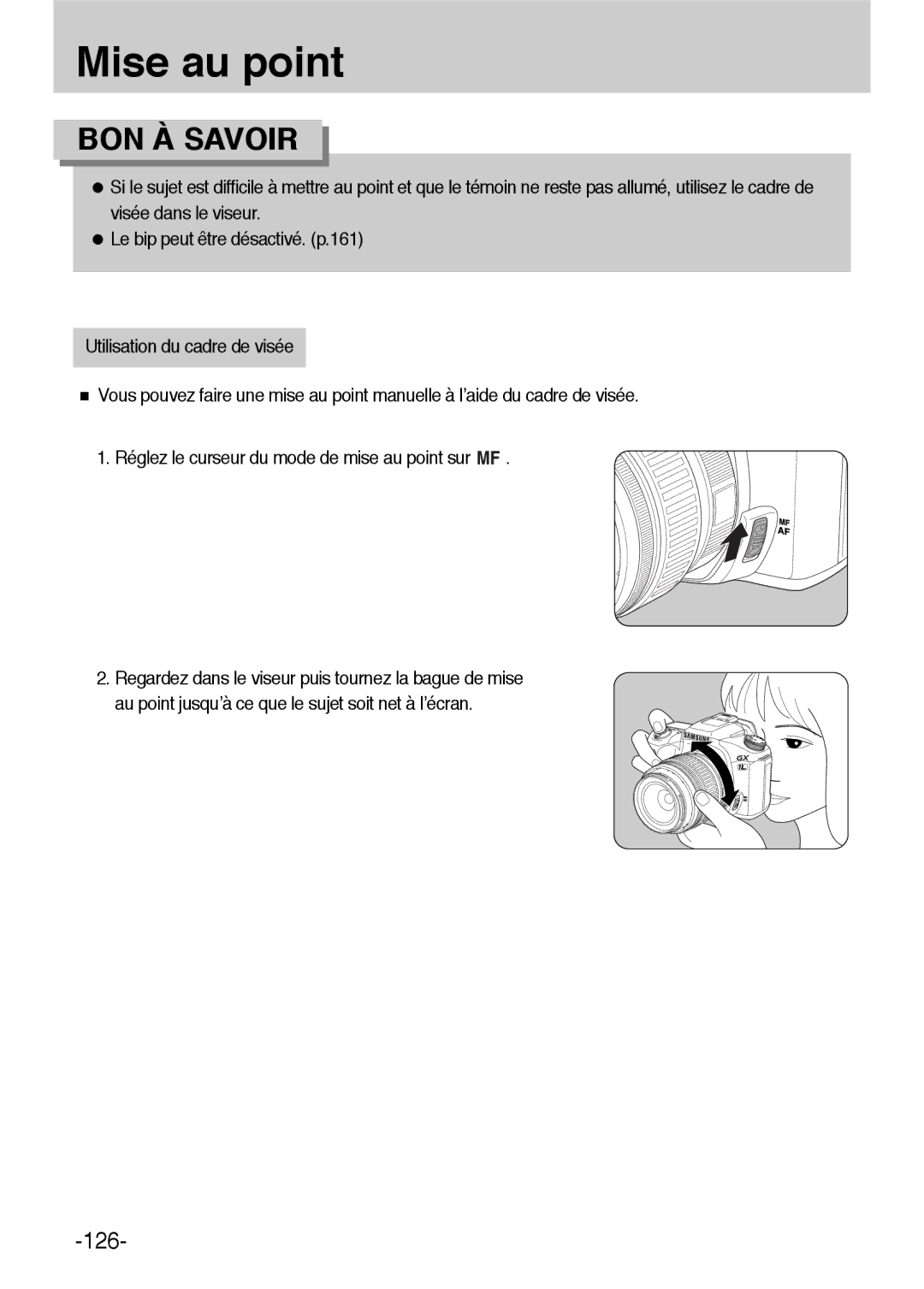 Samsung ER-GX1LZBBA/E1, ER-GX1LZBBA/FR manual 126 