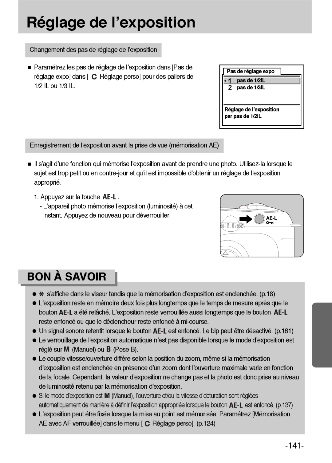 Samsung ER-GX1LZBBA/FR, ER-GX1LZBBA/E1 manual 141 