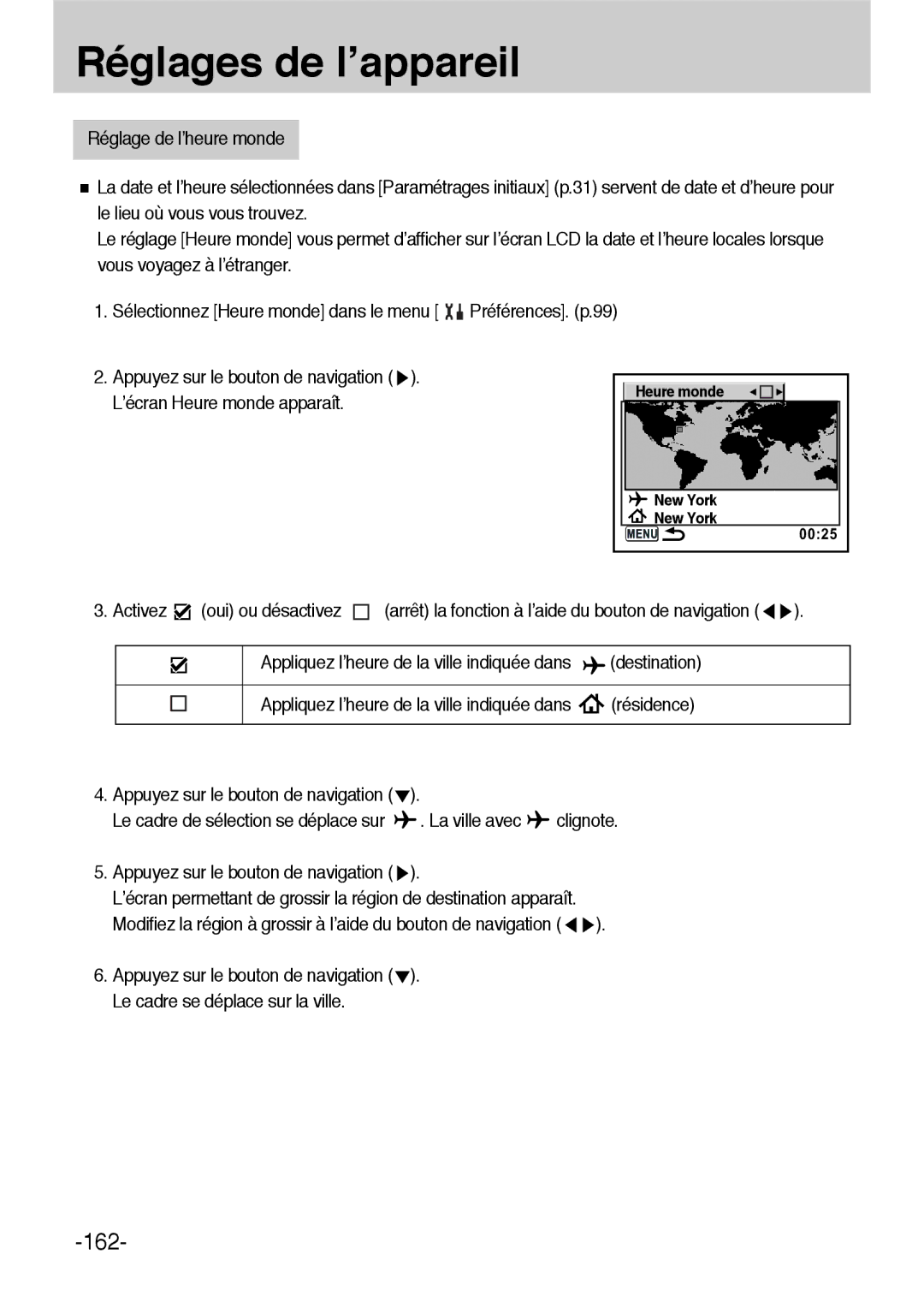 Samsung ER-GX1LZBBA/E1, ER-GX1LZBBA/FR manual La ville avec, Le cadre se déplace sur la ville 