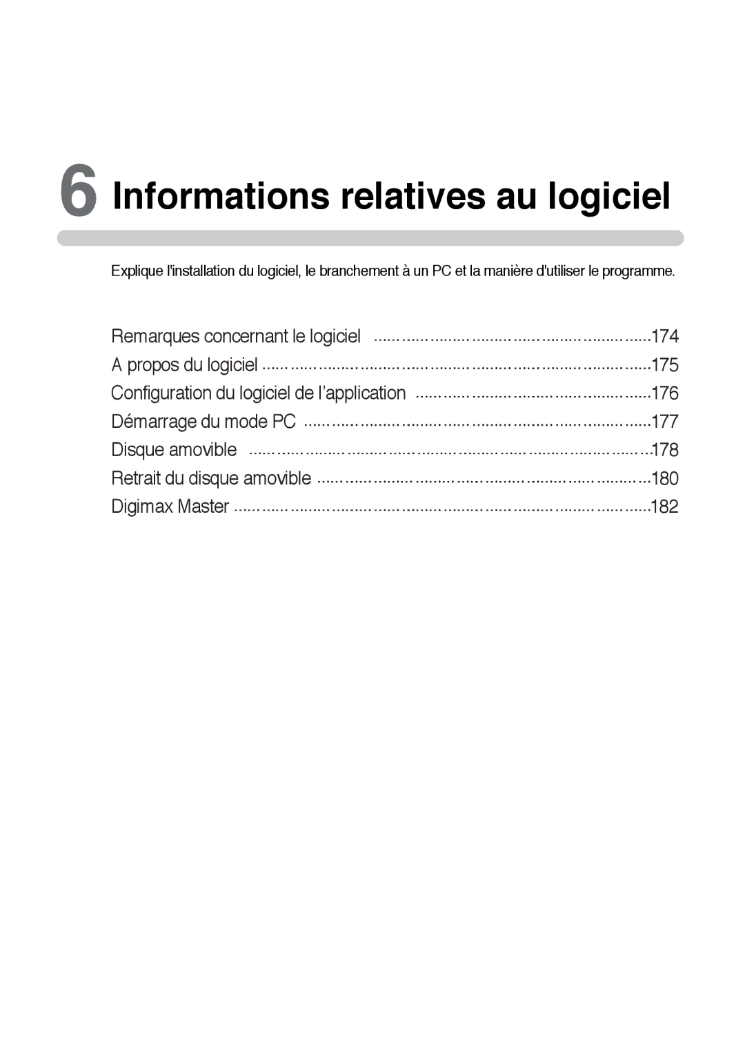 Samsung ER-GX1LZBBA/FR, ER-GX1LZBBA/E1 manual Informations relatives au logiciel 